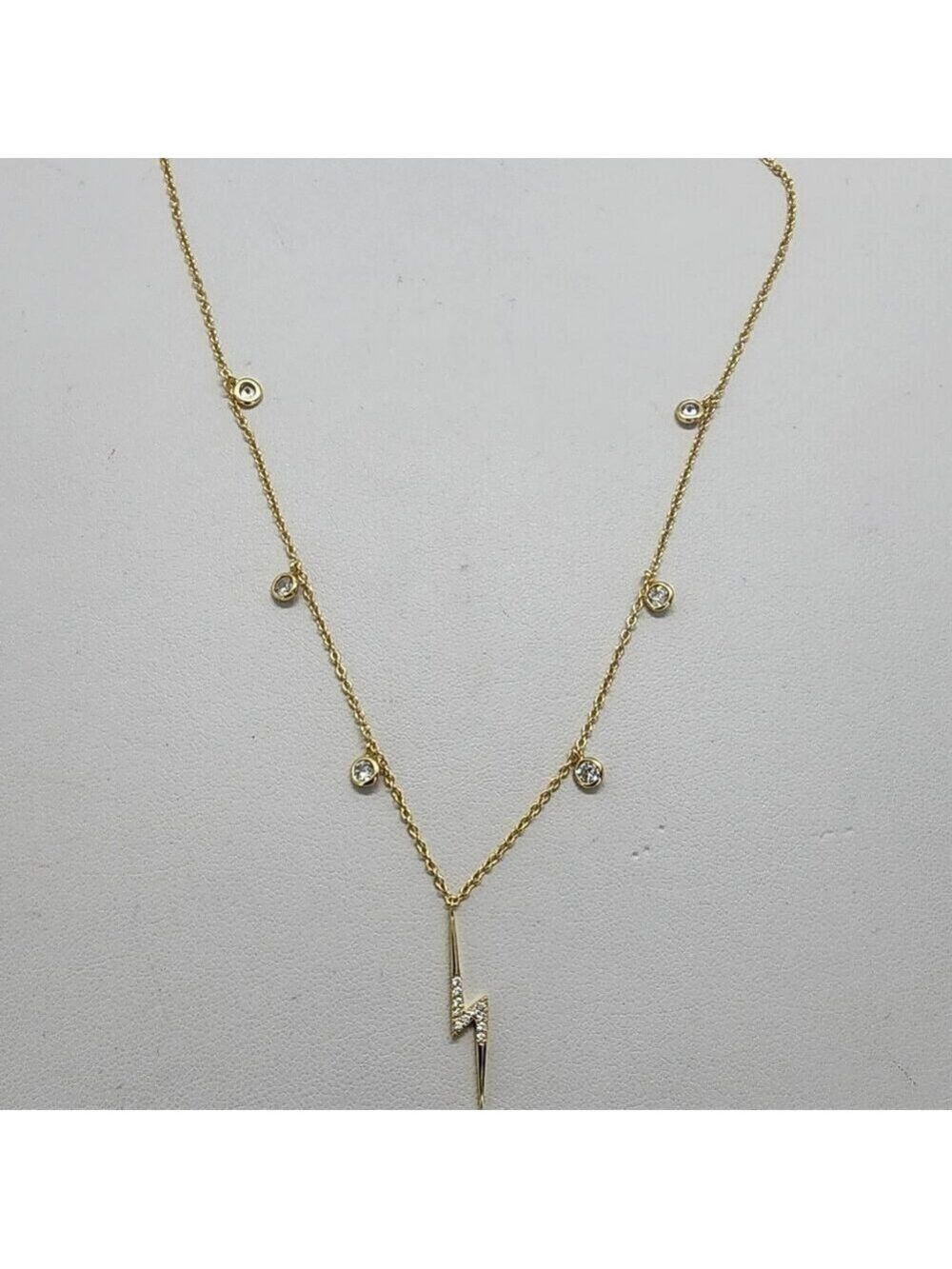 Brand New Sterling Silver 925 Lightening Bolt Necklace